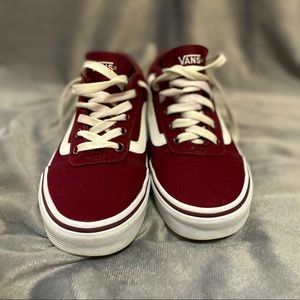 VANS Burgundy & White